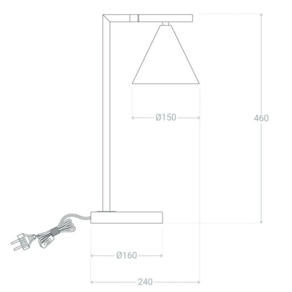 Stołowa lampa Libro ABR-LSV-E27 Abruzzo regulacja marmur złoty
