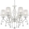 Żyrandol glamour Grace ARM247-06-G abażurowy kryształ biały