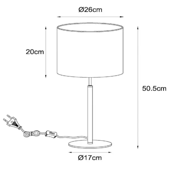 Nocna lampka na komodę Maya 45509/81/38 beżowy czarny