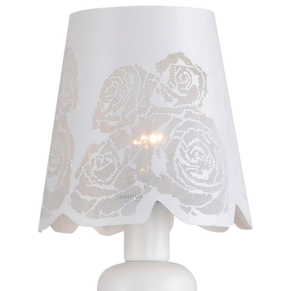 Kinkiet LAMPA ścienna FABRIZIA 310422 Il mio prowansalska OPRAWA z kryształkami kwiatki flowers biała