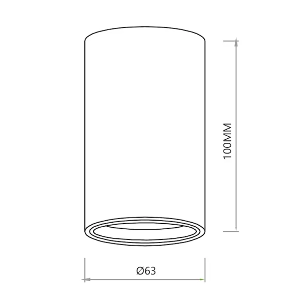 Sufitowa lampa spot GENESIS ML0383 tuba metalowa złota