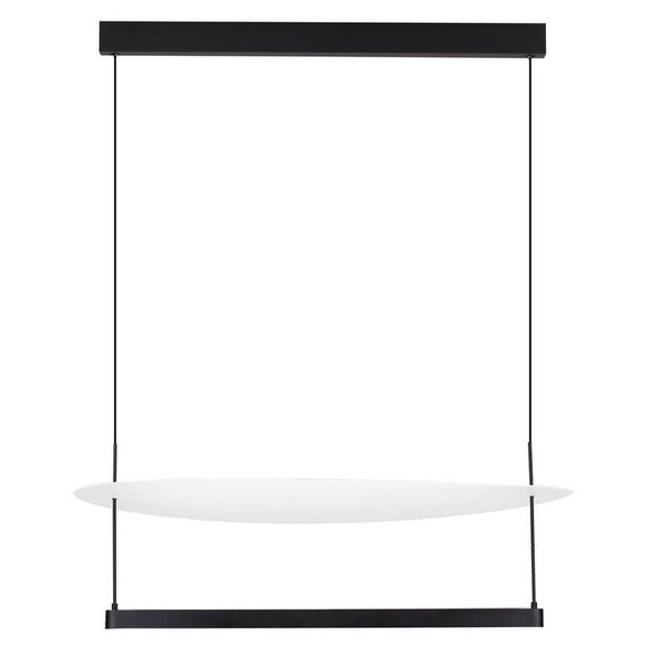 Zwisająca lampa do salonu TIRAQUE LE44630 LED 55W 3000K plate czarna biała
