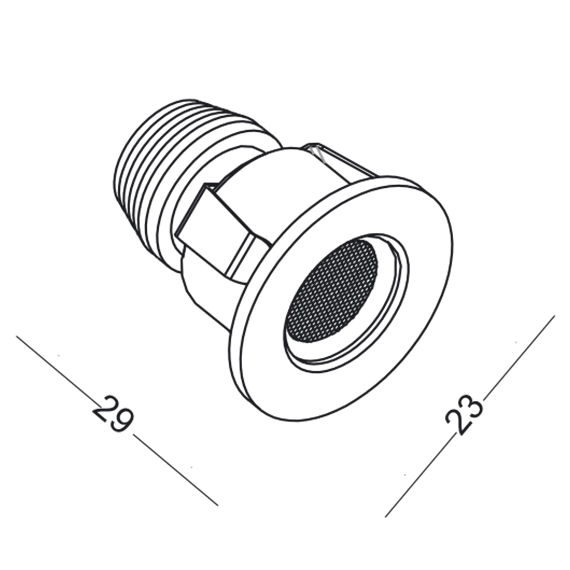 Wpuszczane oczko sufitowe POINT 2880A1303 LED 1W 6000K czarny