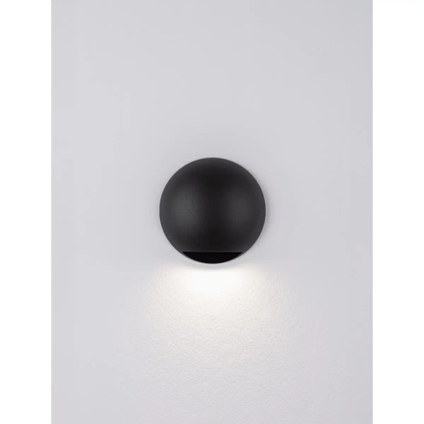 Ścienna lampa do ogrodu DONVELA LE75302 LED 3W 3000K IP65 czarna