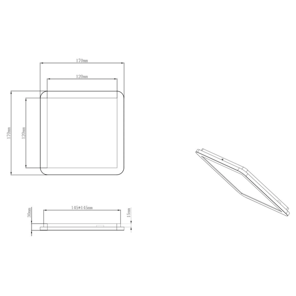 Kwadratowa lampa sufitowa CAMILLUS R62931001 LED 10W 3000K IP44 biały