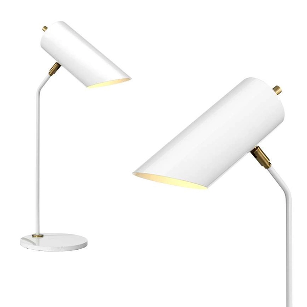 LAMPA stołowa QUINTO QUINTO-TL-GPN Elstead metalowa LAMPKA stojąca tuba na biurko szara polerowany nikiel