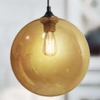 Wisząca lampa EDISON 31-28259 szklana retro zwis kula ball brązowa