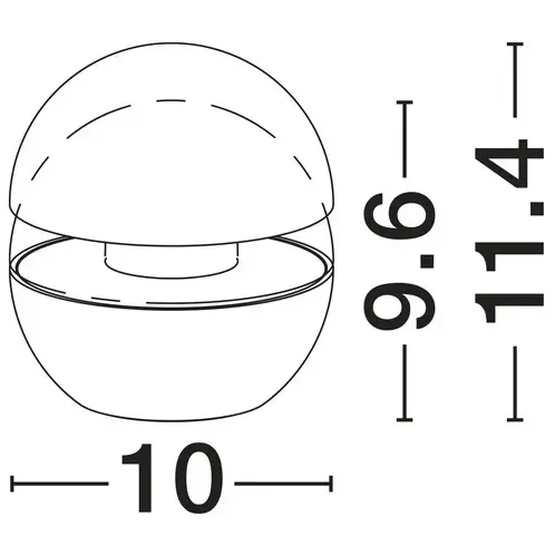 Stolikowa lampa LUSERIA LE75268 2W 2200-3000K IP54 piaskowa