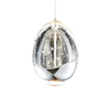 Glamour LAMPA wisząca HUELTO PND-22112132-1A-CR Italux loftowa OPRAWA szklany ZWIS LED 4,8W 3000K kulisty chrom