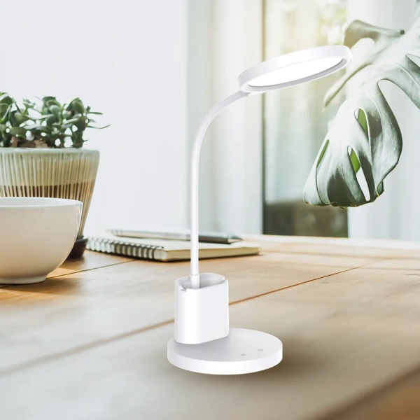 Regulowana lampa biurkowa SQUOLA ML1016 LED 5W 3000-6000K do biura biała