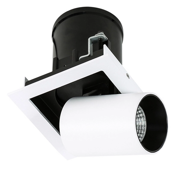LAMPA sufitowa MERCANTA GL71171/1-2W 4000K WH+BL Italux regulowana OPRAWA LED 12W oczko wpust metalowy biały