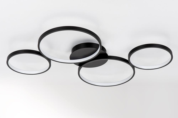 LAMPA sufitowa VELVET C0200 Maxlight metalowa OPRAWA pierścienie LED 67W 3000K rings czarne
