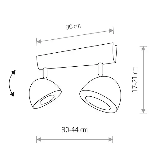 Regulowana lampa sufitowa VESPA 9593 metalowa biała