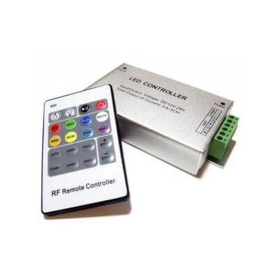 Sterownik RGB z pilotem radiowym EKST1802 Eko-light metalowy srebrny