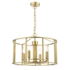Lampa wisząca na łańcuchu Mya MYK0463 do salonu szczotkowany brąz