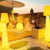 Stojąca lampa grzybek z pilotem Gardena ES-DC007 LED 5W RGBW IP65 biała