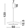 Okrągła lampa wisząca VITICHI LE44736 LED 37W 3000K ściemnialna biała