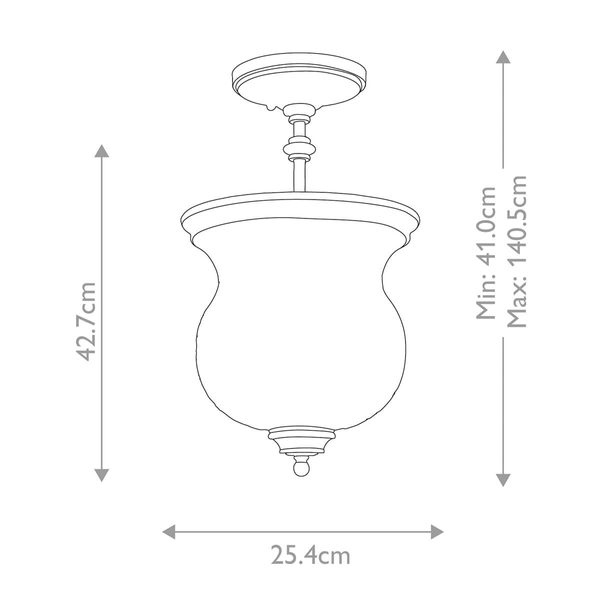 Retro lampa sufitowa Pickering Lane FE-PICKERING-LANE-SF-BLK Feiss czarny przezroczysty