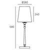 Biurkowa lampa eklektyczna Austin T01227AU-WH Cosmolight metal tkanina złota biała