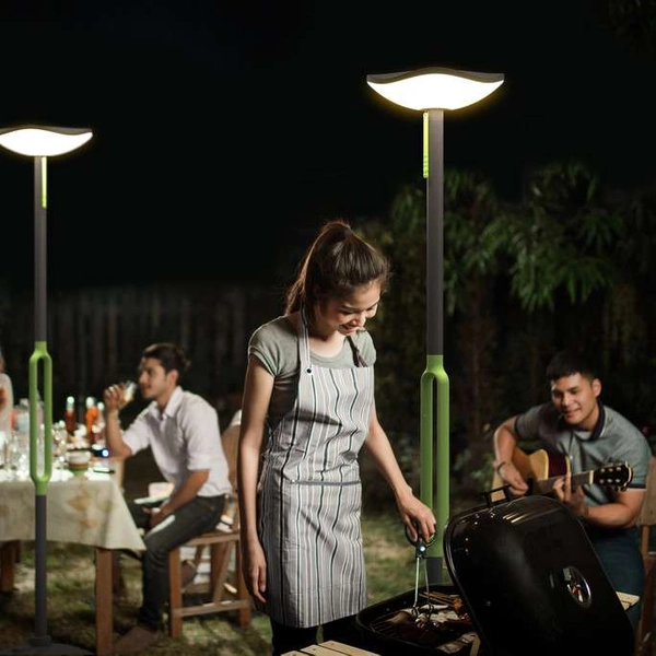 Stojąca LAMPA zewnętrzna POPPY 6910802335 Lutec ogrodowa OPRAWA słupek LED 8W 3000K outdoor IP54 szary zielony