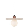 Lampa zwisająca do jadalni Lando P0650 nad stół kula kamień kremowy