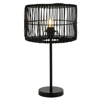 Rustykalna wisząca lampa do salonu 20242 rattanowa pleciona brązowy