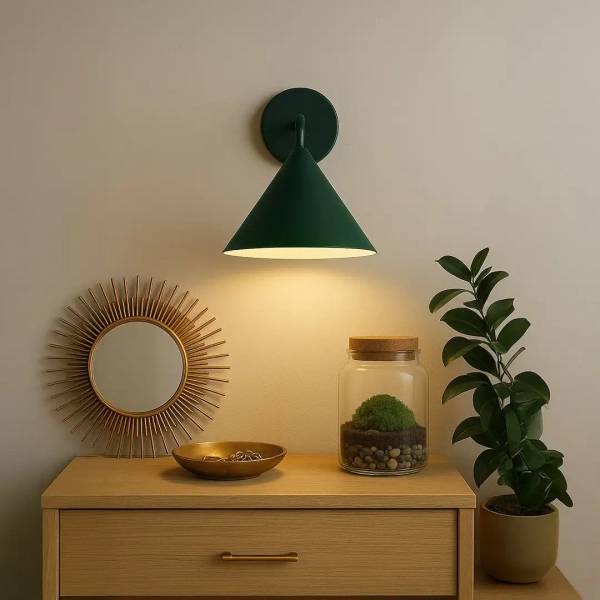Kinkiet ścienny na wysięgniku Capital MLP2483 stożek zielony