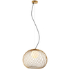 LAMPA wisząca CLARISA MDM-3842-1 GD Italux metalowa OPRAWA druciana ZWIS klatka ball złota