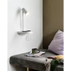 Regulowana lampa ścienna z półką CODY 2112001001 do czytania biały