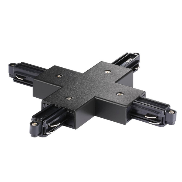 Łącznik-X do systemu szynowego 1-faz Link 86079903 czarny