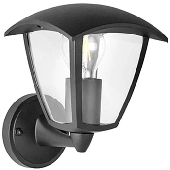 Zewnętrzna LAMPA ścienna IGMA 311863 Polux metalowa OPRAWA elewacyjna retro outdoor IP44 czarna przezroczysta