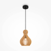 Zawieszana lampa Roots MOD192PL-01W Maytoni zwis drewniana czarna beżowa