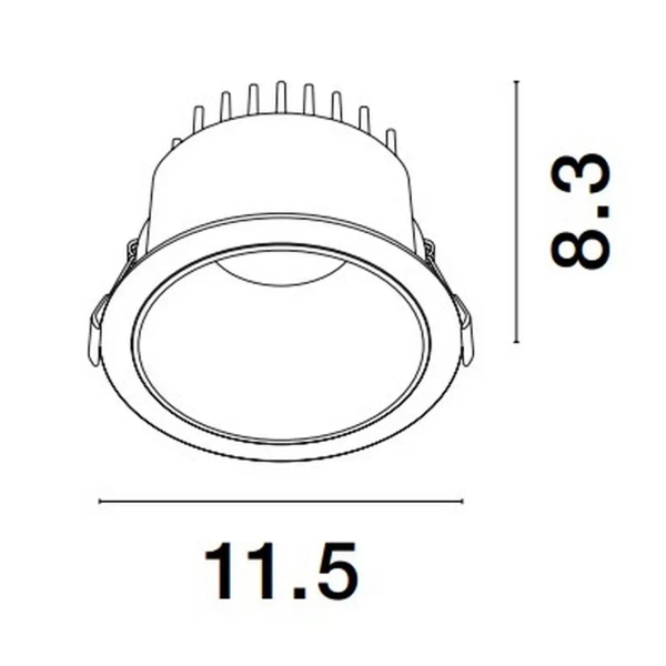 Lampa podtynkowa sufitowa ARAMIEL LE65119 LED 20W 3000K oczko białe