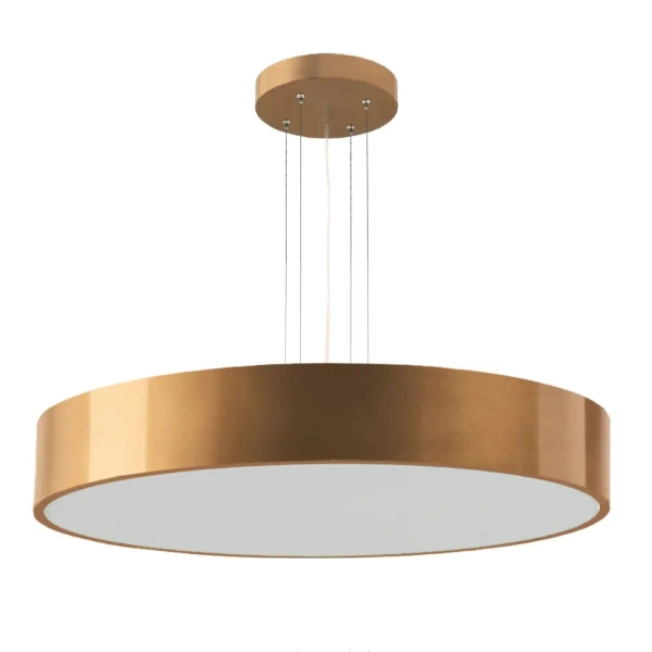 Lampa zwisająca nad łóżko Kengo 5240 do sypialni okrągła tuba złota