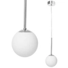 LAMPA wisząca LAMIA 11035103 Kaspa modernistyczna OPRAWA szklana ZWIS kula ball chrom biała