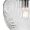 Szklana lampa sufitowa do jadalni Abrielle ABR5208 ryflowany nikiel
