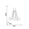 LAMPA wisząca INFINITY ML5493 Milagro metalowa OPRAWA zwis okrągły LED 50W 4000K pierścienie rings białe