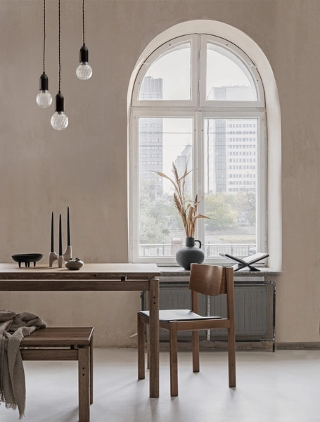 Czarna lampa wisząca BANI LE42715 szklana klosz przezroczysty