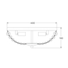 Sufitowa lampa glamour Cosi RLX94775-3 salonowa crystals srebrna