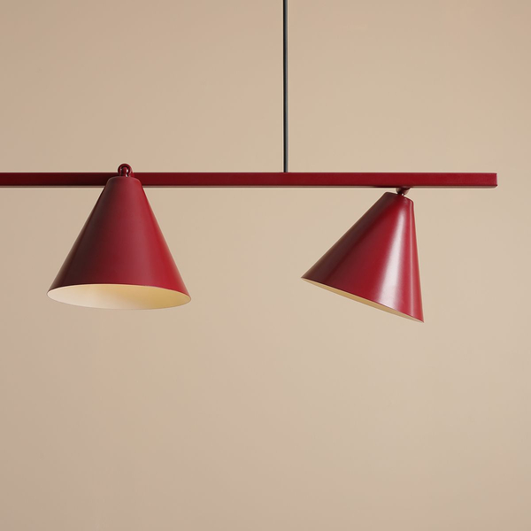Nowoczesna lampa wisząca From 1108L15 Aldex stożki czerwone