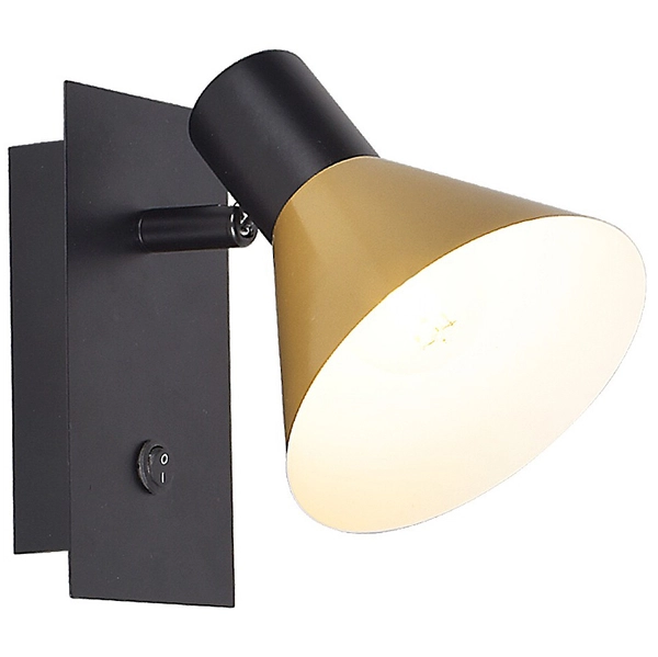 Sypialniany kinkiet Alvaro 3157 reflektorek do czytania czarny złoty