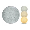 Zewnętrzna lampa kula Stone szara SLP8305+SLP8343 1xE27 IP44 betonowa