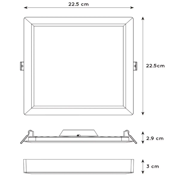 Kwadratowy plafon TENDO-LED 07106/18/31 Lucide LED 18W 3000K biały