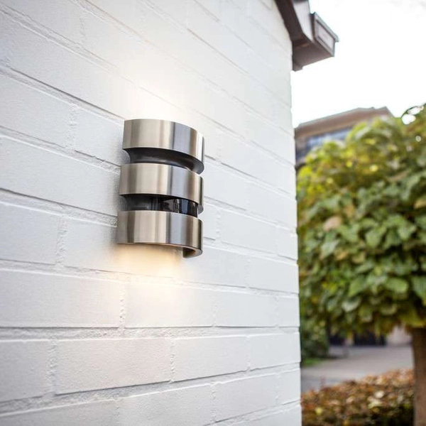 Elewacyjna LAMPA kinkiet MAYA 5198401001 Lutec metalowa OPRAWA ścienna LED 15W 3000K z czujnikiem IP44 stalowa