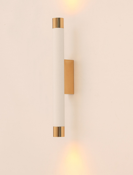 LAMPA ścienna Q Parette Bianco / Gold Orlicki Design metalowa OPRAWA kinkiet tuba biała złota