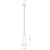 Metalowa wisząca lampa 22185 do przedpokoju cylindryczna czarny złoty