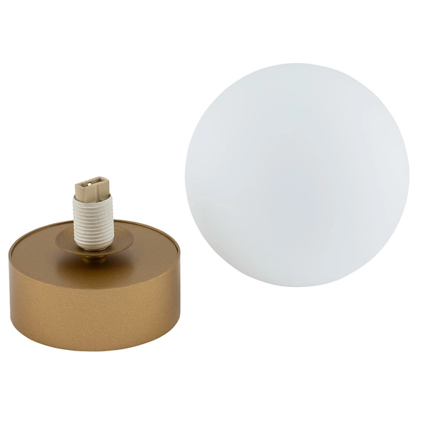 Plafon kuchenny kula Kier 10623 Nowodvorski szklany klosz biały złoty