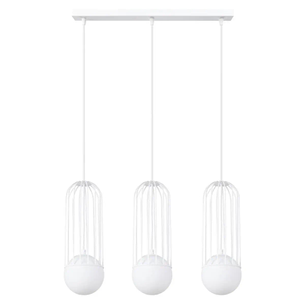 Wisząca lampa na listwie Brina SL.1333 Sollux potrójna biała