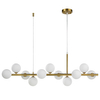 Jadalniana lampa wisząca MINI MOON ST-8118P-11 gold Step molekuły złota mleczna