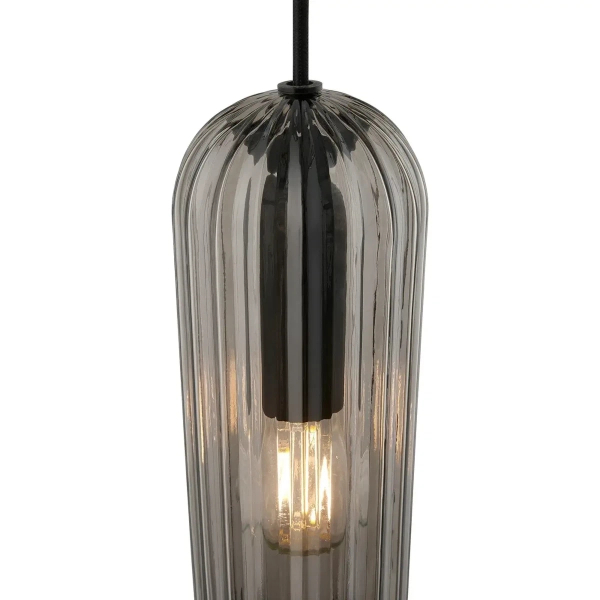 Szklana lampa wisząca Miella 2412523047 do jadalni przydymiony